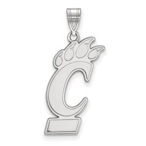10k White Gold U of Cincinnati XL Pendant